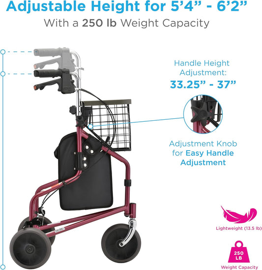 Nova Traveler 3 Wheel Rolling Walker 4900