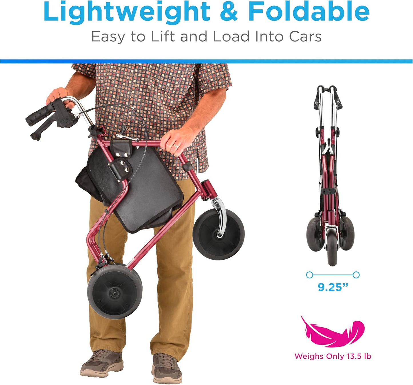 Nova Traveler 3 Wheel Rolling Walker 4900