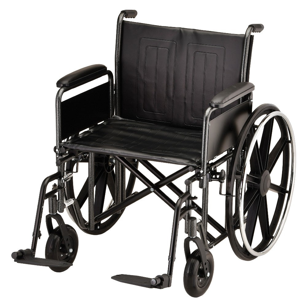 Nova 20 inch Steel Wheelchair with Detachable Desk Arms and Footrests