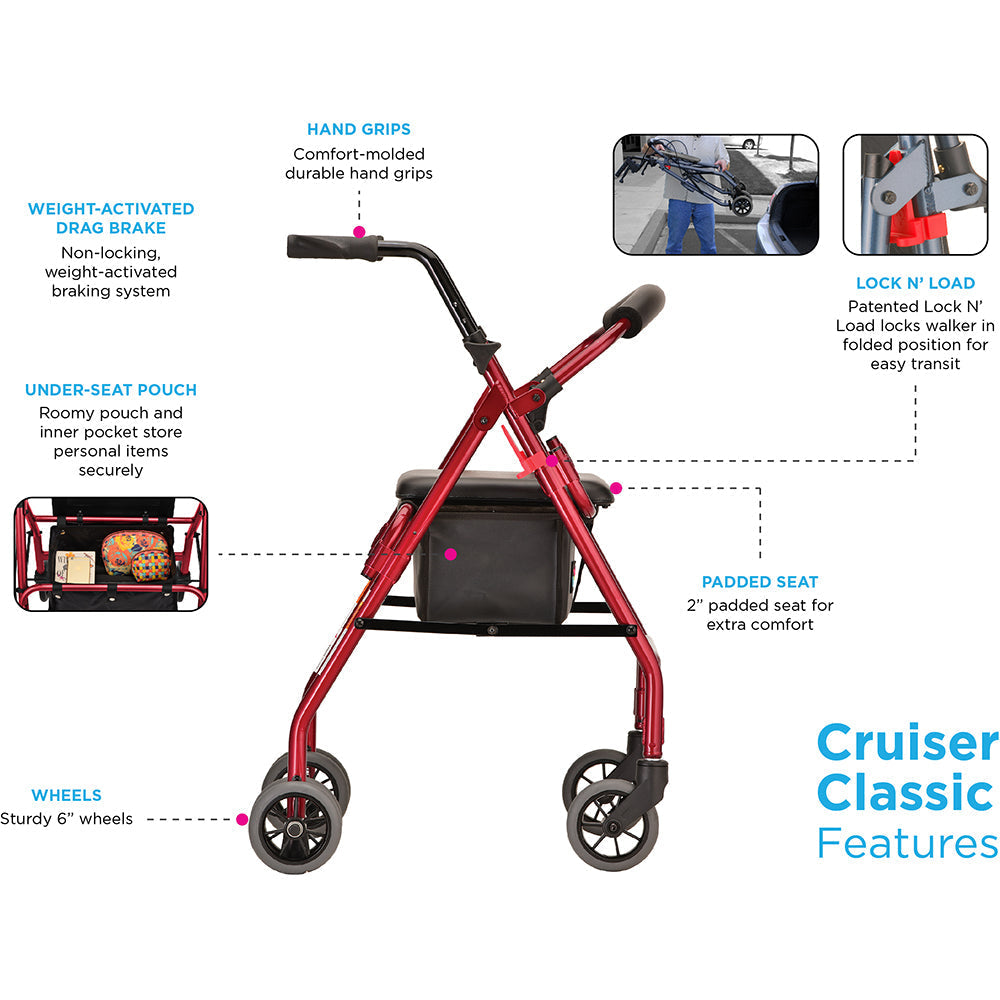 Nova Cruiser Classic Rollator 4200CRD