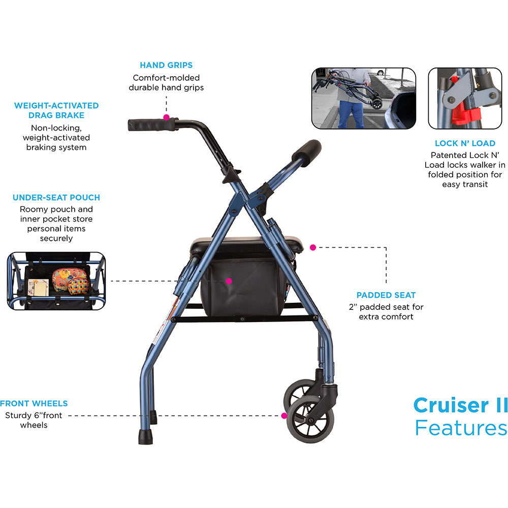 Nova Cruiser II Rollator 4201BL