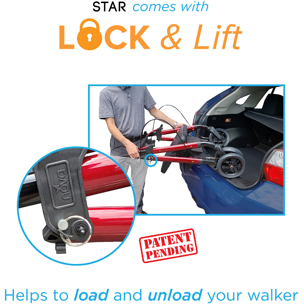 Nova Star 8 Standard Rollator Walker 4288