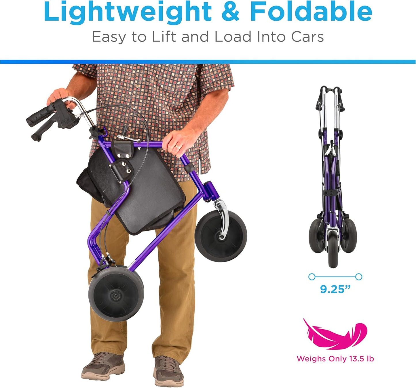 Nova Traveler 3 Wheel Rolling Walker 4900