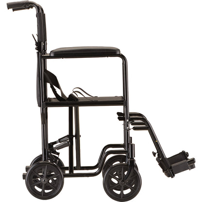 Transport Chair - 19" with Swing Away Footrests Black - 319BK