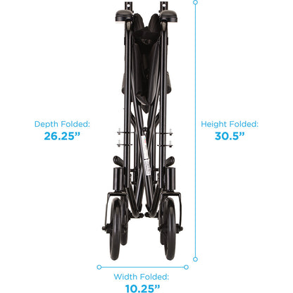 Transport Chair - 19" with Swing Away Footrests Black - 319BK