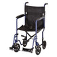 Transport Chair - 19" with Swing Away Footrests Blue - 319B