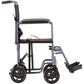 Lightweight Transport Chair - 19" with Swing Away Footrest Blue 329B