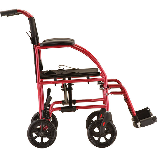 Ultra Lightweight Transport Chair - 19" with Swing Away Footrests - 379