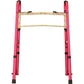 Two Button Folding Walker With 5" Wheels - Pink 4080RW5