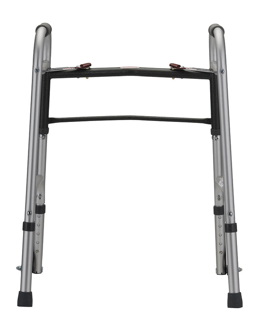 Two Button Small Folding Walker With 5" Wheels 4090YW5