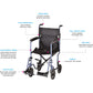 Lightweight Transport Chair - 19" with Swing Away Footrest Black 329BK